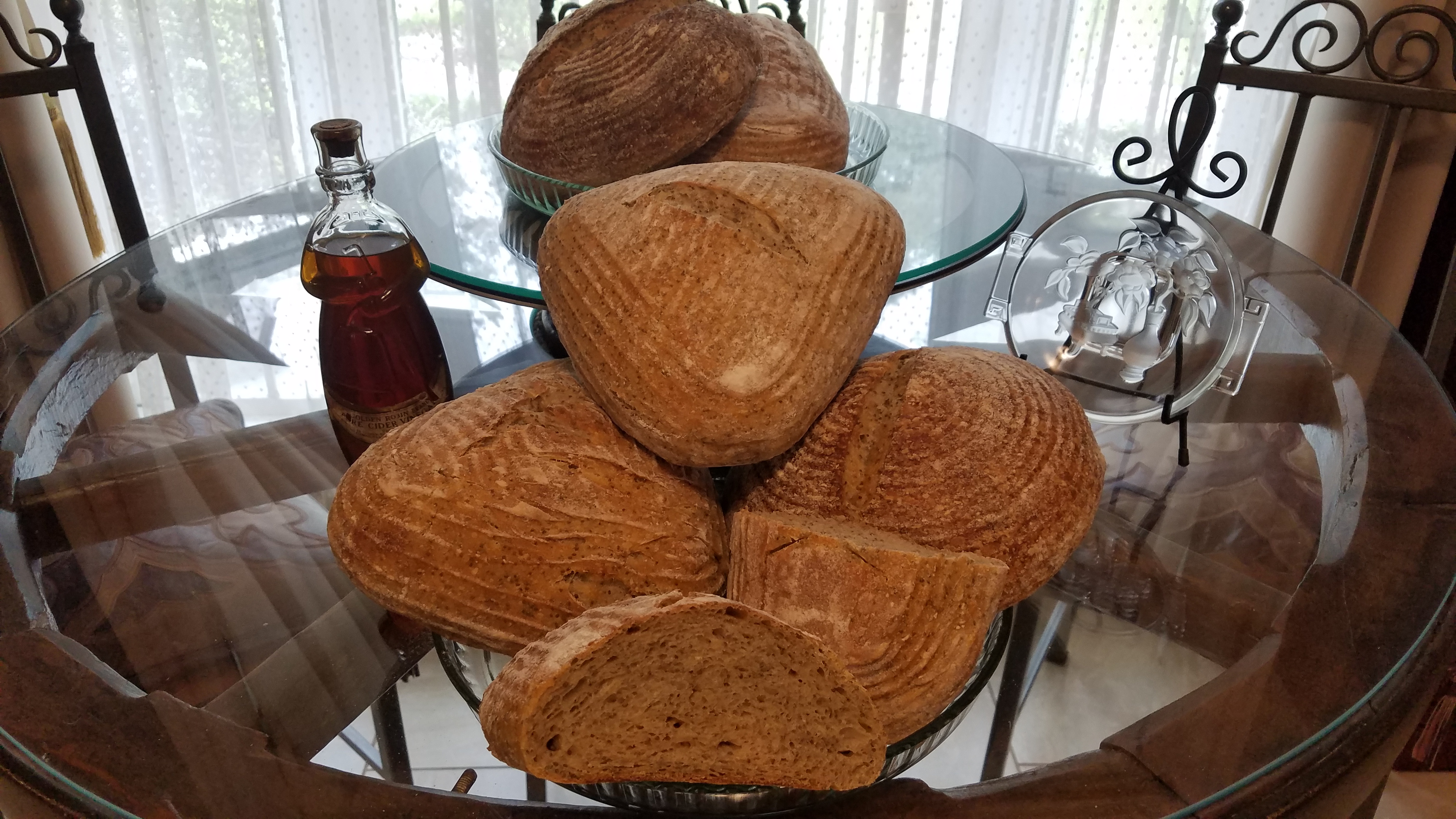 Saturday's Bake — Five Sourdough Loaves